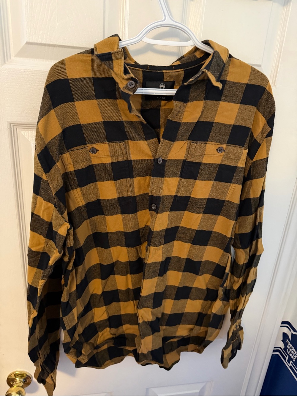 Mustard and Black Buffalo Plaid Button-Up Shirt